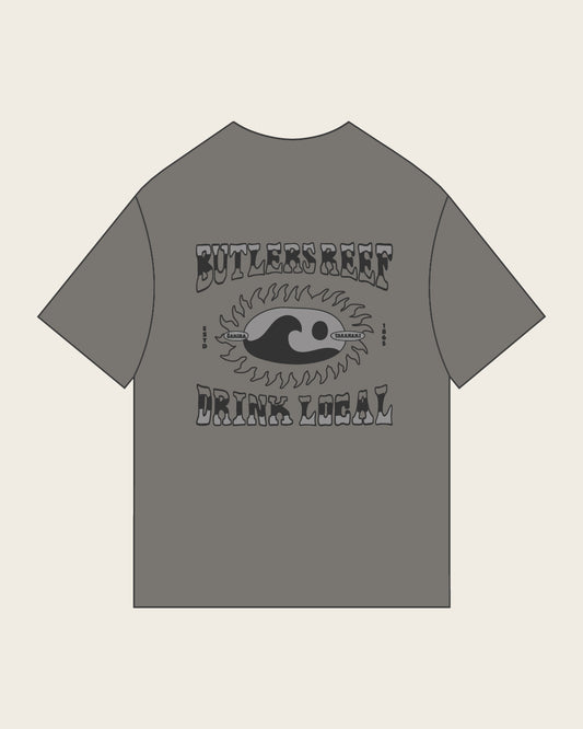 Mens Drink Local T-Shirt - Faded Grey